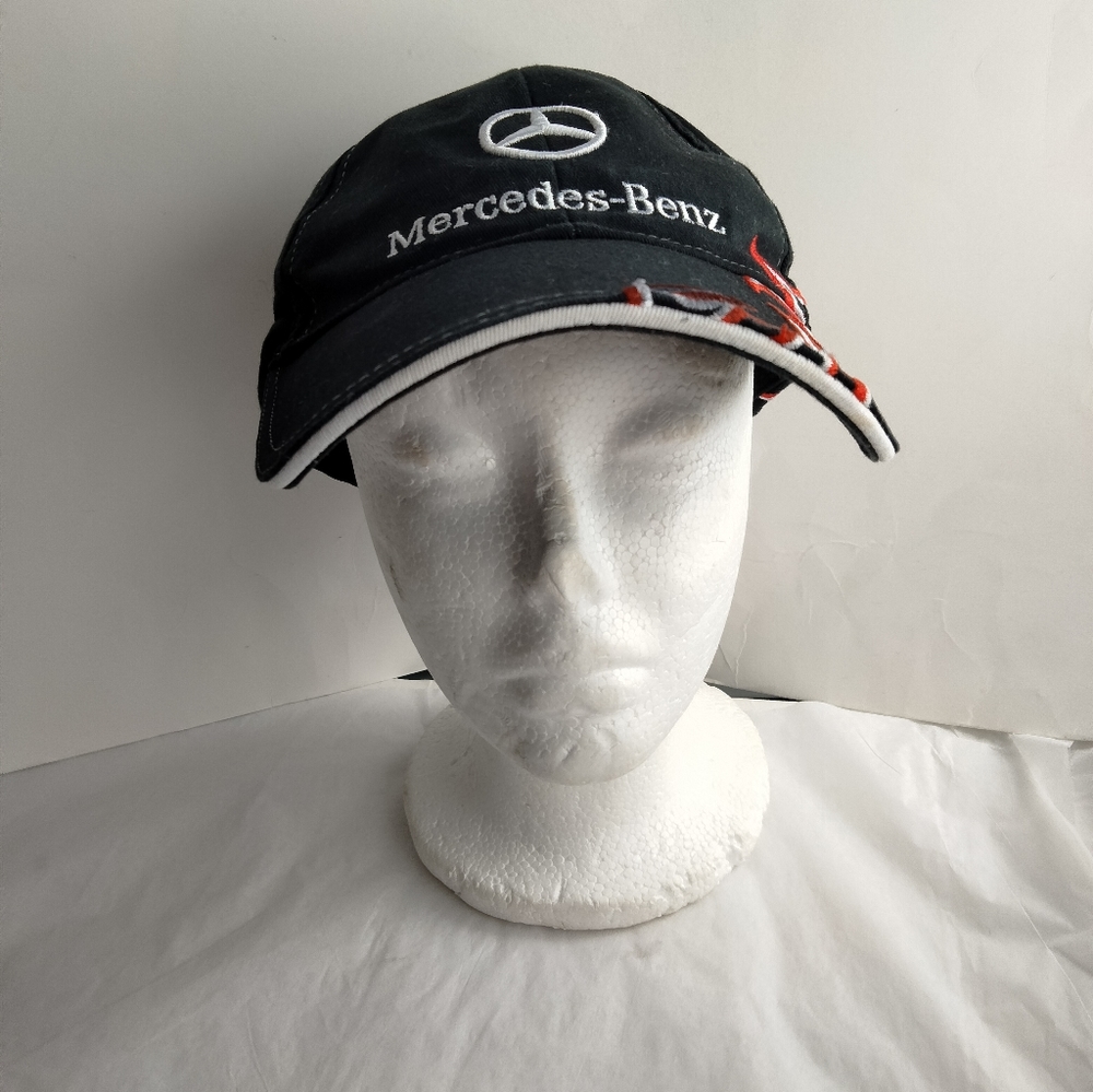 Mercedes Benz Cap Hat Black Adjustable flame racing